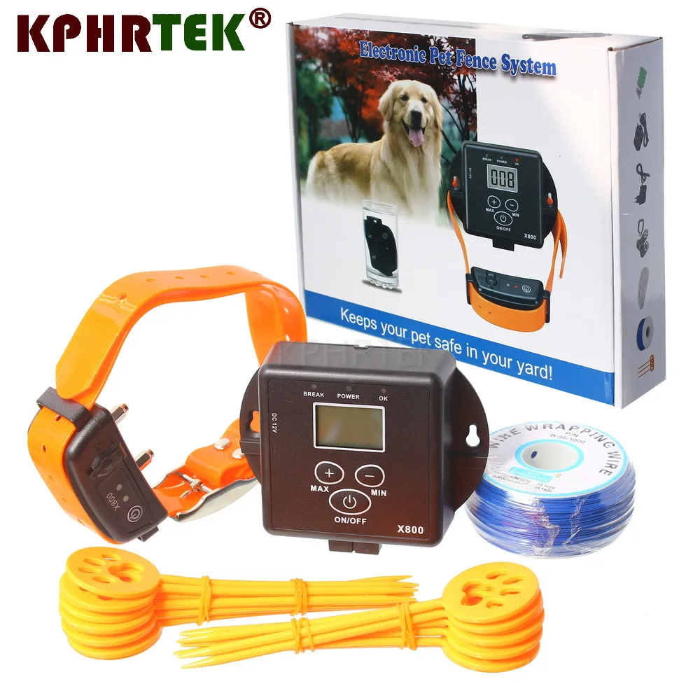 Electronic Fence system for Dogs with Wire and Rechargeable Receiver