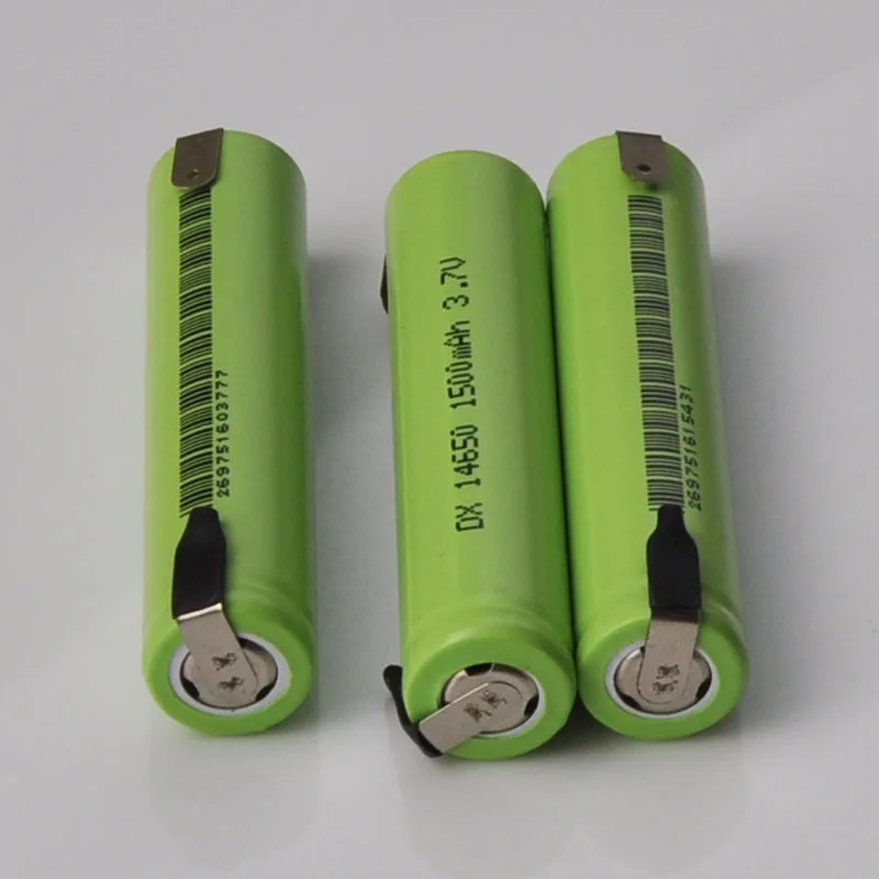 4-10 шт 3,7 в 14650 литий-ионная аккумуляторная батарея литий-ионная батарея 1500 мАч с сварочными контактами для электрической бритвы с фонариком