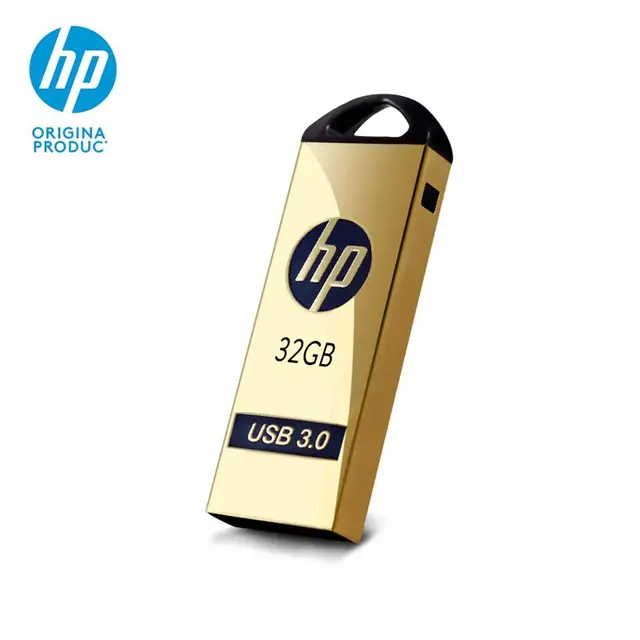 HP USB Flash Drive 16GB 32GB 64GB USB3.0 Pendrive X725W Golden Metal