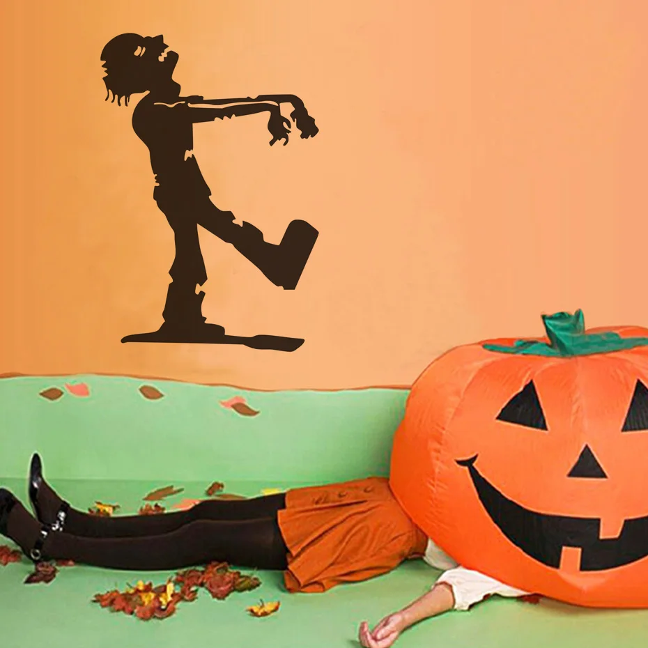 Walking Zombie The Mummy Halloween Party Decals Modern Wall Sticker For Kids Bedroom Living Room Home Decor Waterproof Wallpaper (6)