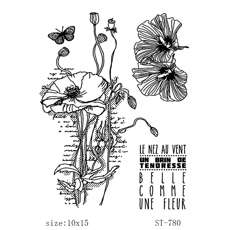 

AZSG Morning Glory Flowers Clear Stamps For DIY Scrapbooking Decorative Card making Craft Fun Decoration Supplies 10x15cm