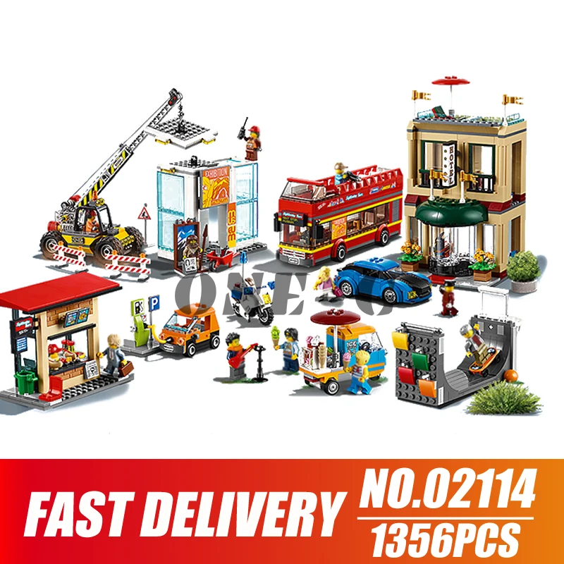 Строительные блоки Столичный город 02114 1356 шт. Совместимость с lego City 60200 кирпичи