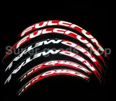 

12 pcs/lot FULCRUM RED METAL ZERO XRP For Mountain Bike 26'' MTB Disc Brake Wheel Motorcycle Reflective Frame Bicycle Stickers