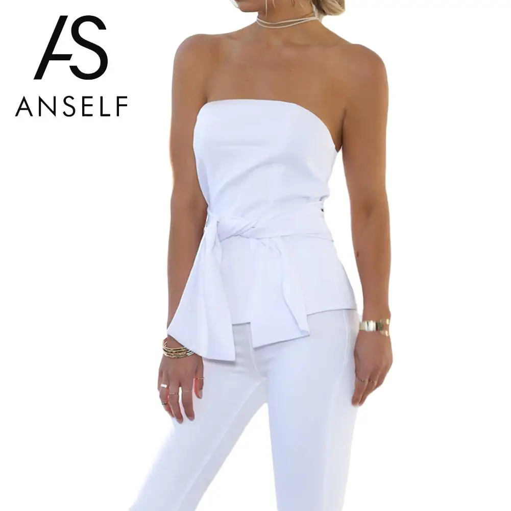 

Anself 2019 Summer Off Shoulder White Women Blouse Casual Beach Crop Tops Sexy Ladies Shirt Womens Tops And Blouses Bow Blusas