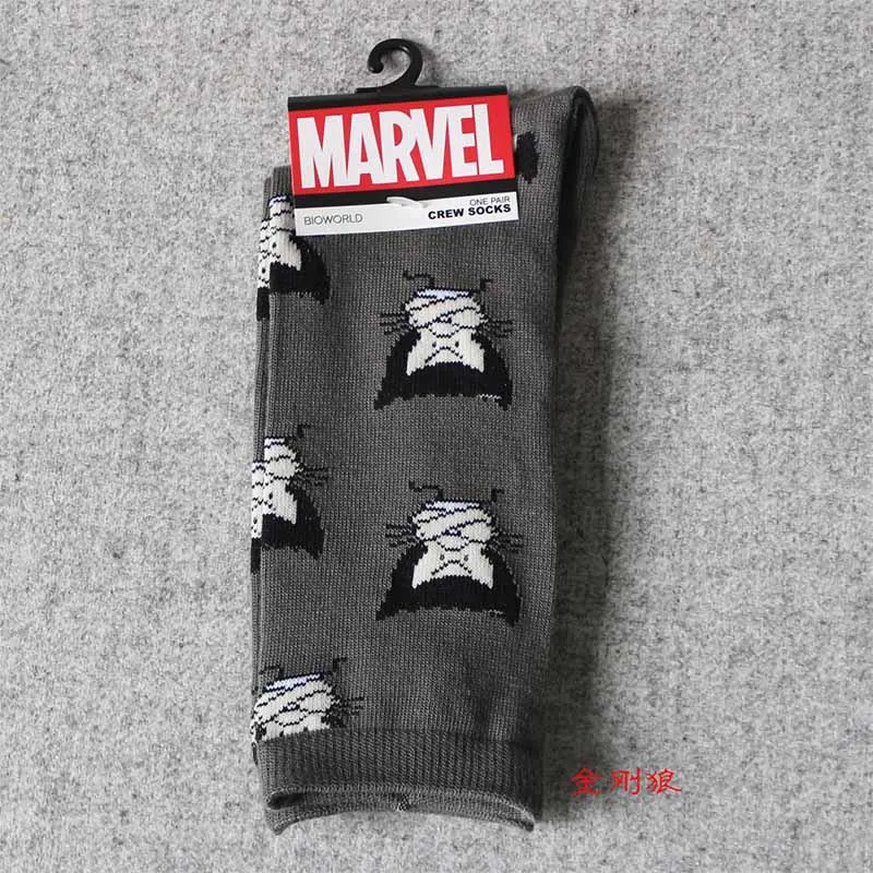 Герой комиксов Marvel General/Носки Теплые повседневные носки до колена с рисунком Железного человека Капитана Америки - Цвет: 1