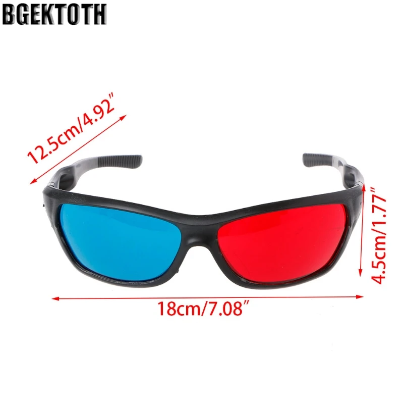 Universal White Frame Red Blue Anaglyph 3D Glasses For Movie Game DVD Video TV #1