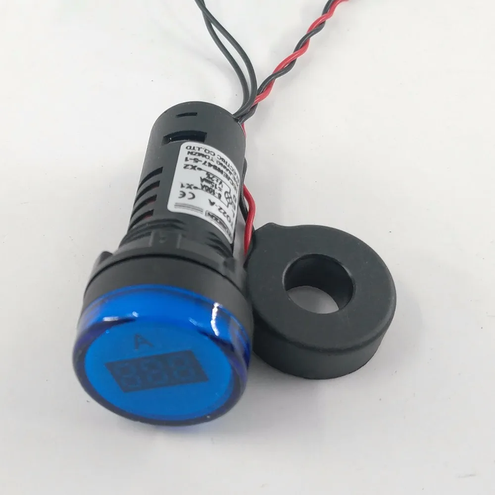22 мм TOMZN AC 0-100A 0-50A светодиодный амперметр измеритель тока индикатор пилотный светильник красный желтый зеленый белый синий