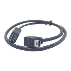

100pcs GPS Mini USB 5Pin 90 Degree Down Direction Angled Male to Female extension cable 50cm