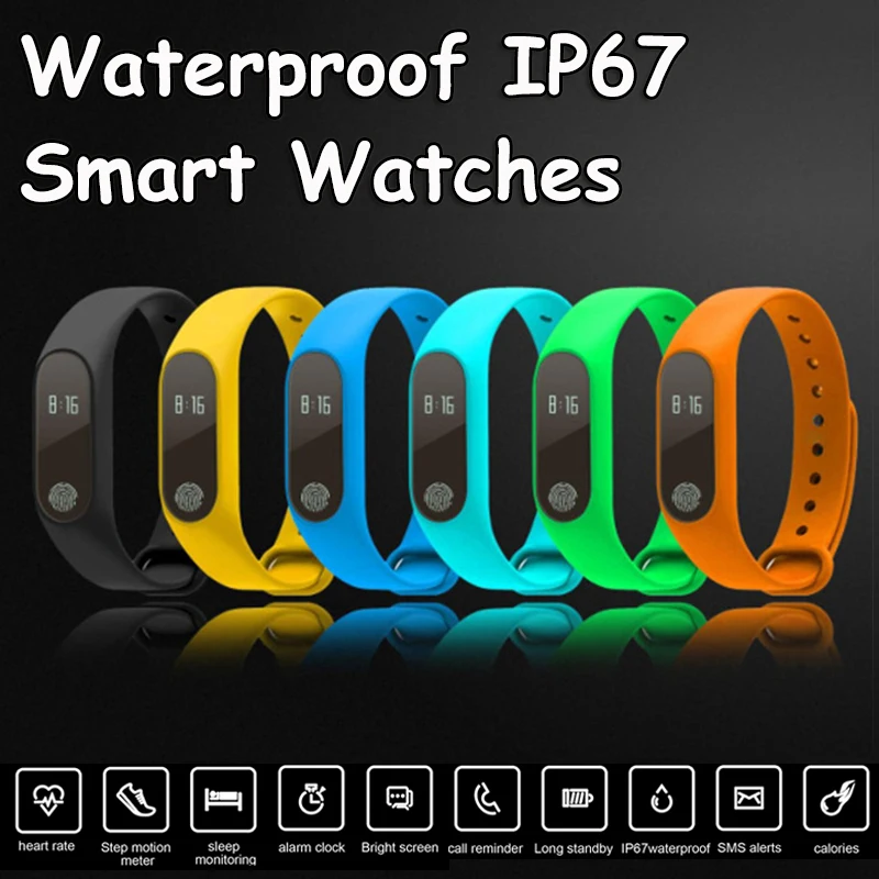 

Women Bracelet Sports Watches Waterproof IP67 Fitness Heart Rate Monitor Pedometer Wristband Bluetooth IOS Android Smart Watches