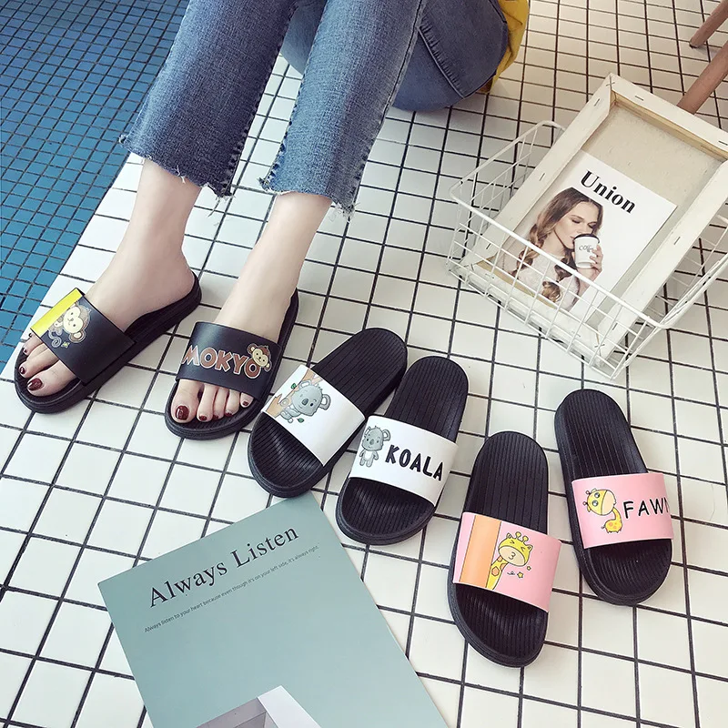 

2019 Women Slippers Fashion Summer lovely Ladies Casual Slip On Beach Flip Flops Slides Woman Indoor Shoes TUX2