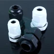 10 шт. PG7 PG9 PG11 PG13.5 PG16 PG19 PG21Black Пластик Водонепроницаемые кабельные сальники