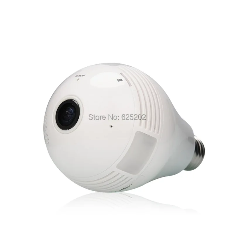 Small Light Bulb Camera Panoramic IP Camera Wifi Camera 960P 1.3MP Fisheye Lens Free Shipment