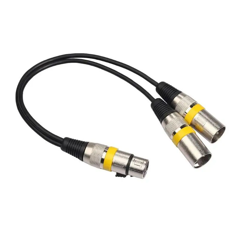 3Pin XLR гнездовой разъем на 2 папа кабель Шнур для аудио миксера усилители микрофон