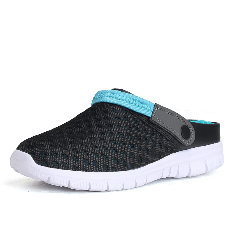 Мужская обувь с перфорацией; мужские сандалии; Sandalias; Летняя обувь; Sandalen; тапочки; Sandalet hombre Sandali Croc; Сабо; Новинка года - Цвет: Blue