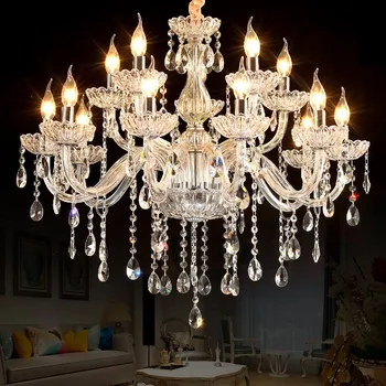 

European style simple atmosphere fashionable Hotel lobby living room bedroom clothing store candles crystal chandelier