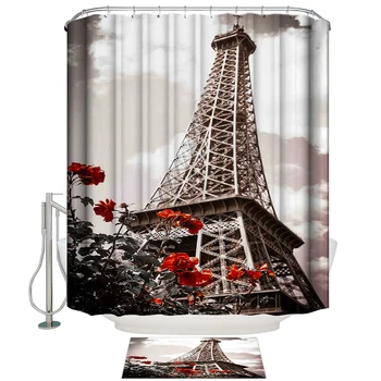 

Retro Tower Bathroom Accessory Sets Bathroom Decor Set Bathroom Inside Modern Women Rings Cool Cute Shower Curtain Sets