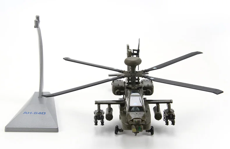 YJ 1/72 масштаб военная модель игрушки Boeing AH-64D вертолет Apache литой металлический самолет модель игрушки для подарка/коллекции