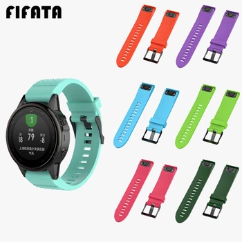 

FIFATA 26 22 20MM Watch Band For Garmin Fenix5/5s/5x/3 Silicone Strap Replacement Bracelet Wristband For Forerunner935 With Tool