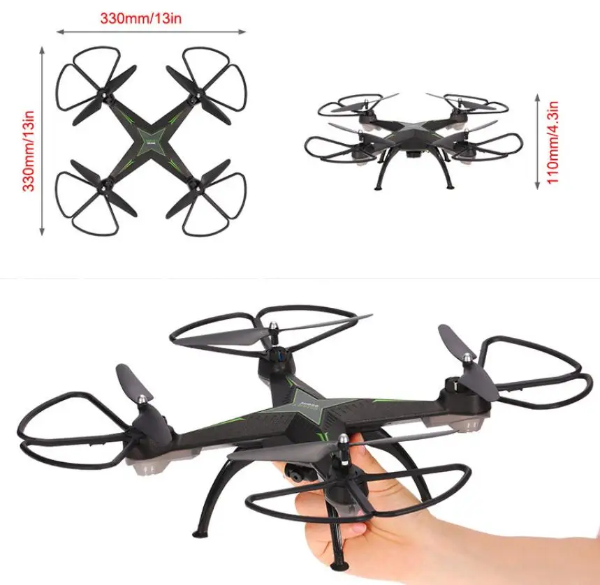 JD 10HW Led Night Fly 2 4G 4CH 6 осевая 2MP камера WIFI FPV Дрон RC Квадрокоптер Z922|rc quadcopter wifi|drone wifi