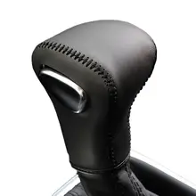 Чехол-накладка для автомобиля Audi A4 A6 A5 A7 Q3 Q5 Q7 новые модели переключения передач кожаные ошейники для автомобиля Стайлинг натуральная кожа черный