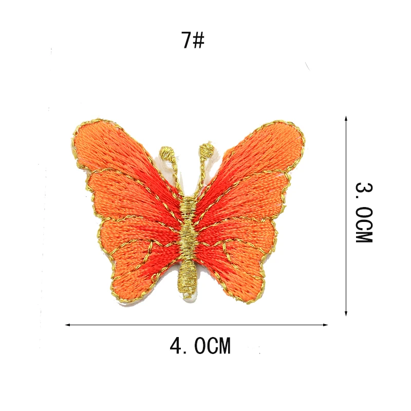 JOD Утюг на вышитой одежде с бабочкой нашивка Стрекоза Ткань аппликация глажка аппликации для одежды наклейки для шитья - Цвет: 7