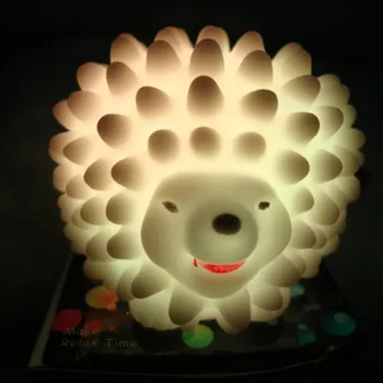 

New LED Desk Lamp Changeable-color Hedgehog Night Light Lamp Christmas Present Baby Light Home LED Bedside Light Lamp