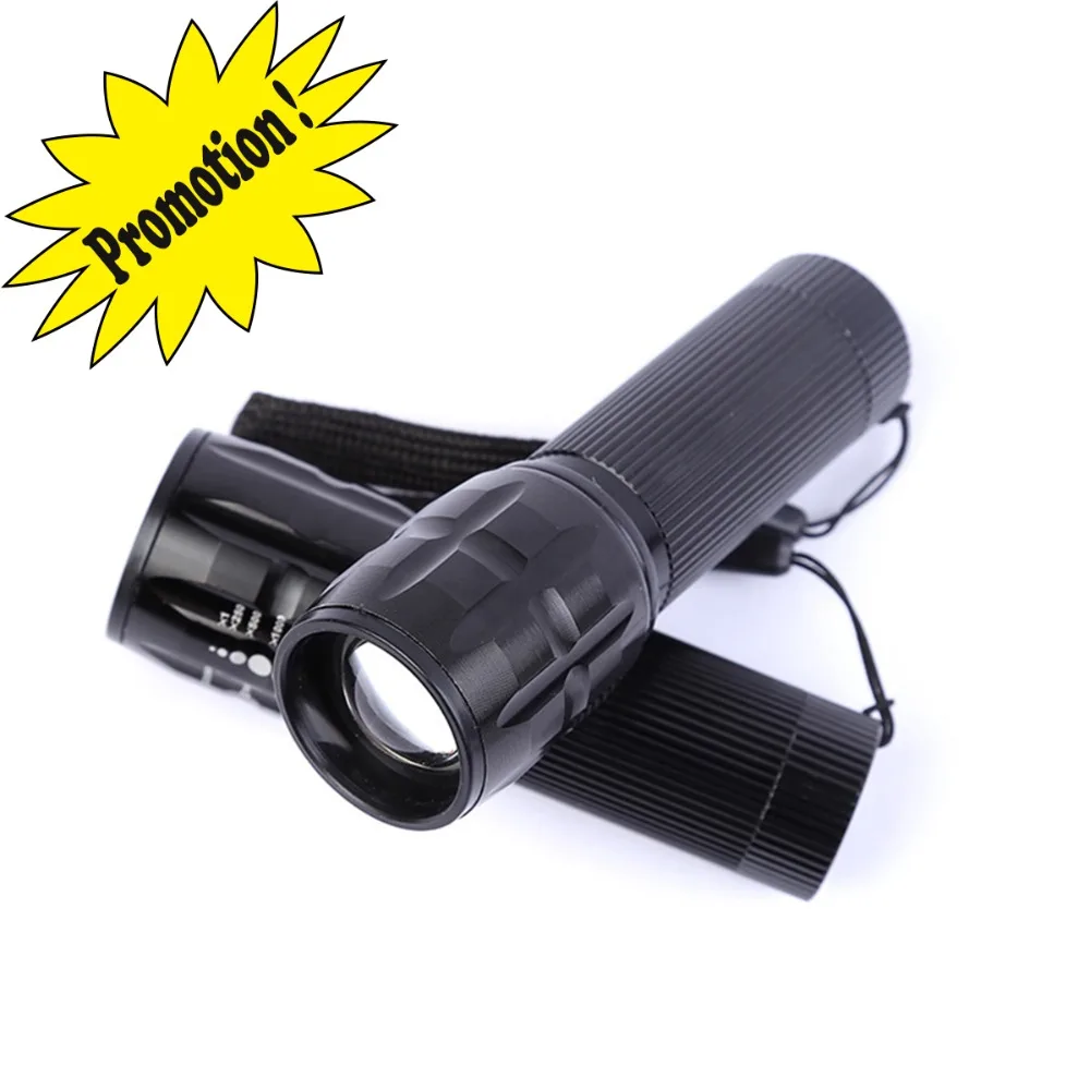 100pcs Gift Flashlight ~ Mini Portable Zoomable LED Flashlight 3MODE Small 3xAAA Torch Lantern
