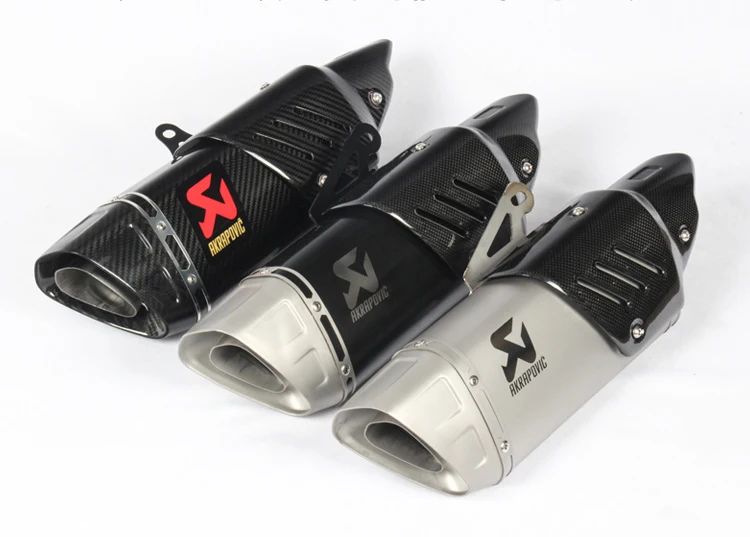 

51mm carbon motorcycle exhaust pipe muffler R6 R1 CBR500 Z750 500cc 600cc r11 akrapovic exhaust tubo escape moto escapamento