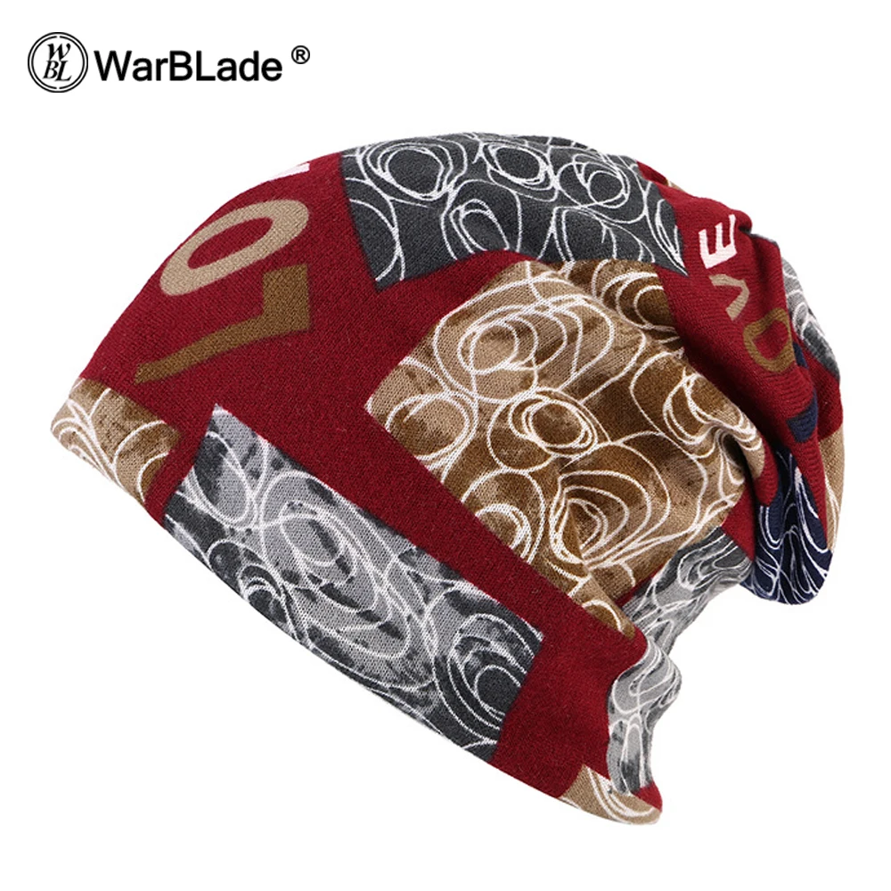 wine red WarBLade модный головной убор женские шапки женские зимние шапки со звездами дамские весенние и осенние хип-популярные Skullies Beanies - Цвет: wine red
