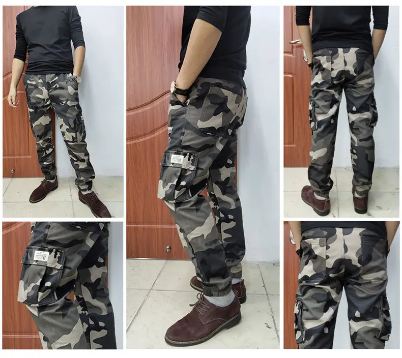 7XL Plus Size Pockets Cargo Pants Men Cotton Army Military Tactical Pants Male Men Trousers Spring Loose Casual Pants Brand MuLS 05