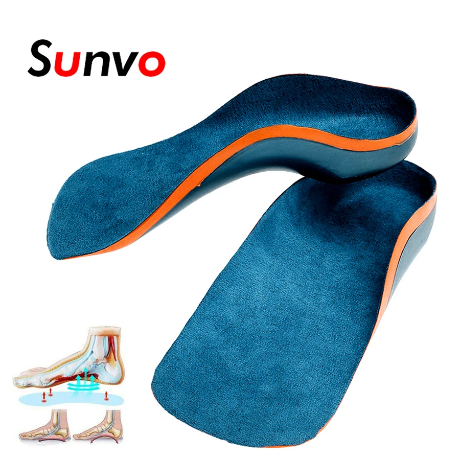 Comprar Sunvo ortopédicos plantillas para los niños los pies planos arco en apoyo de los niños plantilla niño ortopédicos corrección zapatos de pie de atención de la salud