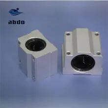 Alta qualidade 2 pces sc12uu scs12uu linear movimento rolamentos de esferas slide bloco bucha para 12mm eixo travesseiro bloco com peças cnc