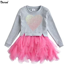Dxton/Детское платье; одежда для маленьких девочек; коллекция года; Брендовые платья для маленьких девочек; одежда для детей; vestidos; Хлопковые Платья принцессы