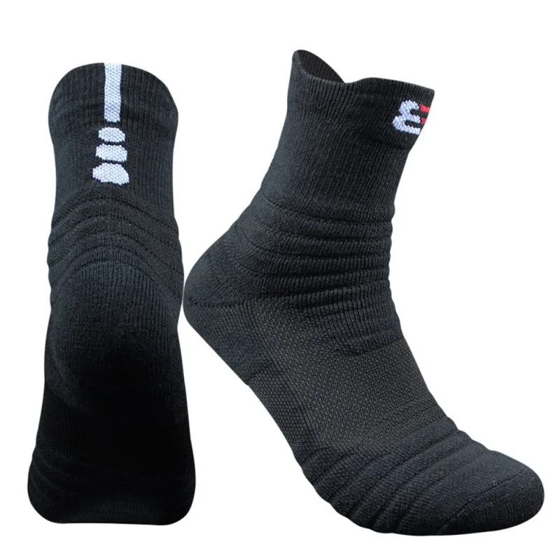 

1 Pair Men's Cotton Winter Outdoor Sports Socks Hiking Running Cycling Basketball Towel Bottom Comfortable Socks
