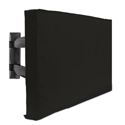 Premium Weatherproof & Dustproof Beige Outdoor TV Cover - FOR 65 - 70inch TV (Black)