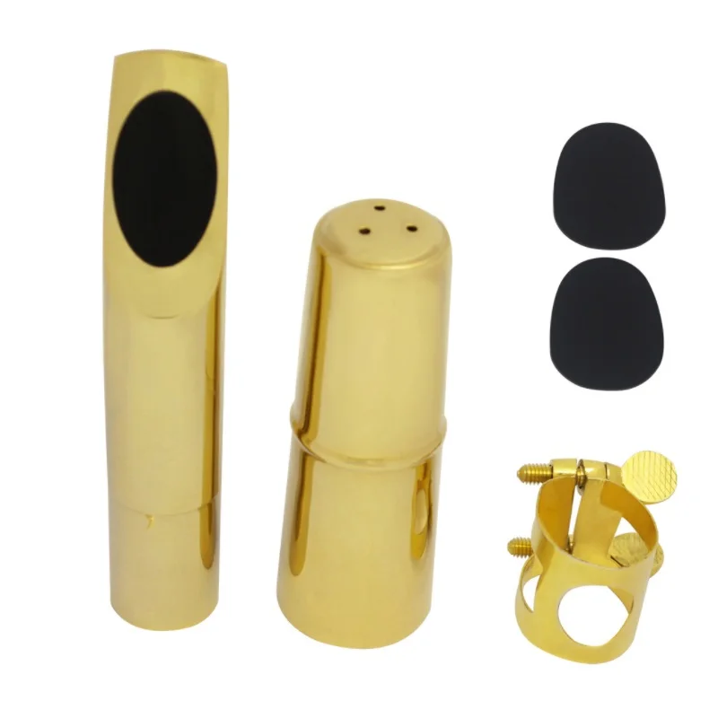 

Sax Mouthpiece, Jazz Alto Saxophone Metal 8C Mouthpiece with Cap Patches Pads Cushions