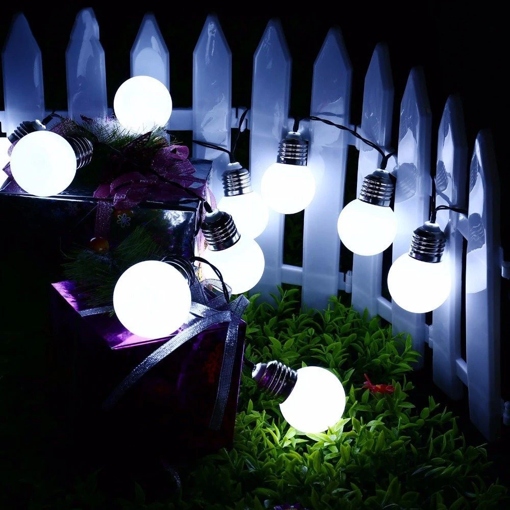 Hola-Lumix 4 m 10 unids G50 bombilla Solar cadena luz impermeable globo bola de Navidad Luces de hadas de Año Nuevo Garland Luces de Decoración LED Hola-Lumix 4 m 10 unids G50 bombilla Solar cadena luz impermeable globo bola de Navidad Luces de hadas de Año Nuevo Garland Luces de Decoración LED