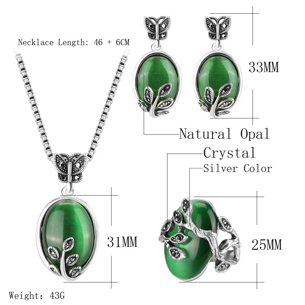 Kinel-Natural-Green-Opal-Vintage-Jewelry-Sets-Antique-Silver-Color-Big-Rings-Earring-Pendant-Necklace-For (1)