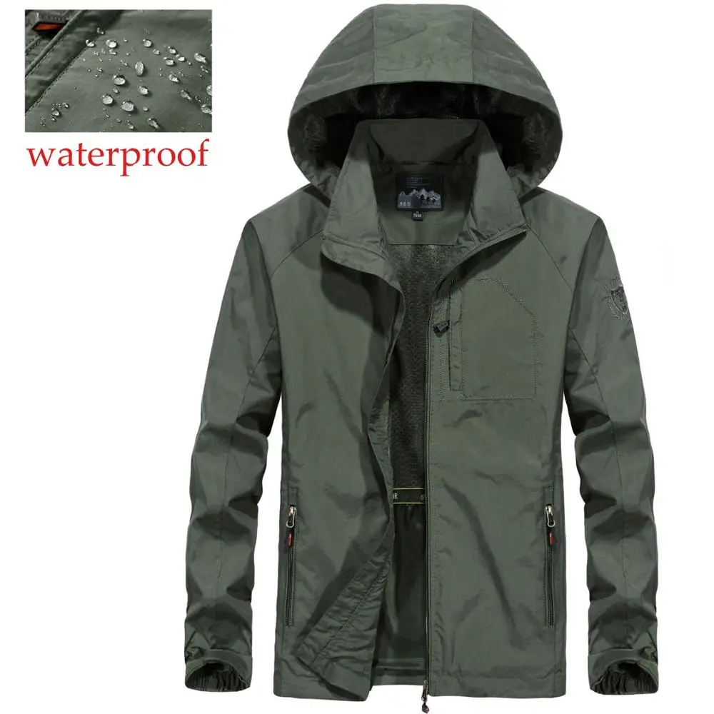 

Men's Waterproof Military Jacket Autumn Men Casual Overcoat Windbreaker Thin Jackets Mens Breathable Hooded Outdoor Coats ,GA363