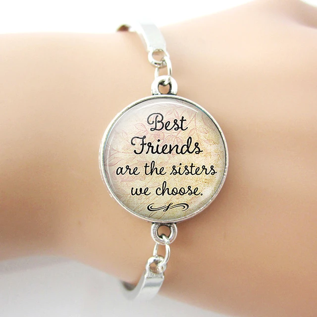 أفضل الأصدقاء هم الأخوات نختار ، الصداقة سوار الإسورة سلسلة Quote مجوهرات  هدايا - AliExpress