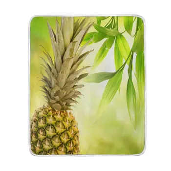 

Tropical Pineapple Blanket Soft Warm Cozy Bed Couch Lightweight Polyester Microfiber Blanket Throw for Kids Women Boy