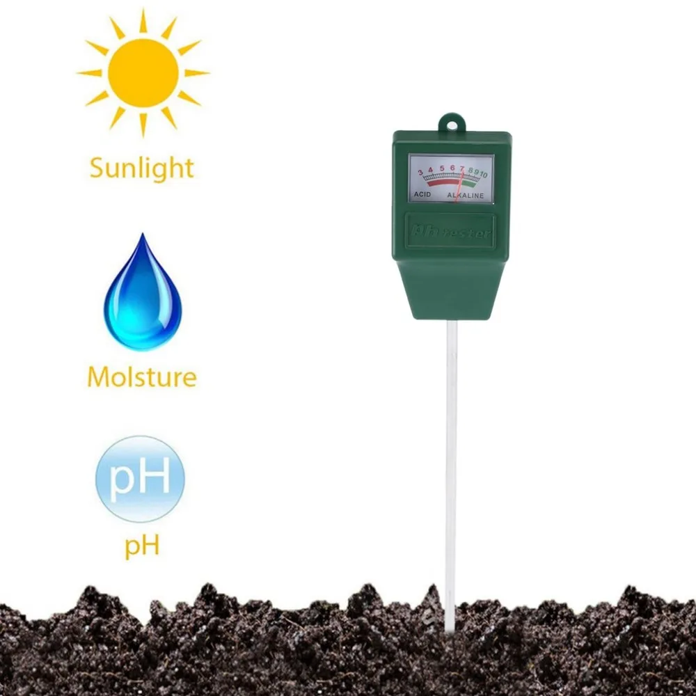 Прочный тестер влажности рН и светильник измеритель кислотности садового растения комплект Многофункциональный тестер почвы