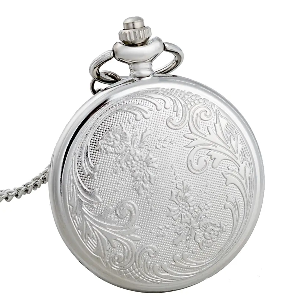 Новое поступление в стиле стимпанк Серебристые цепочки для карманных часов антикварные мужские и женские ожерелья с подвеской в виде скелета часы подарок