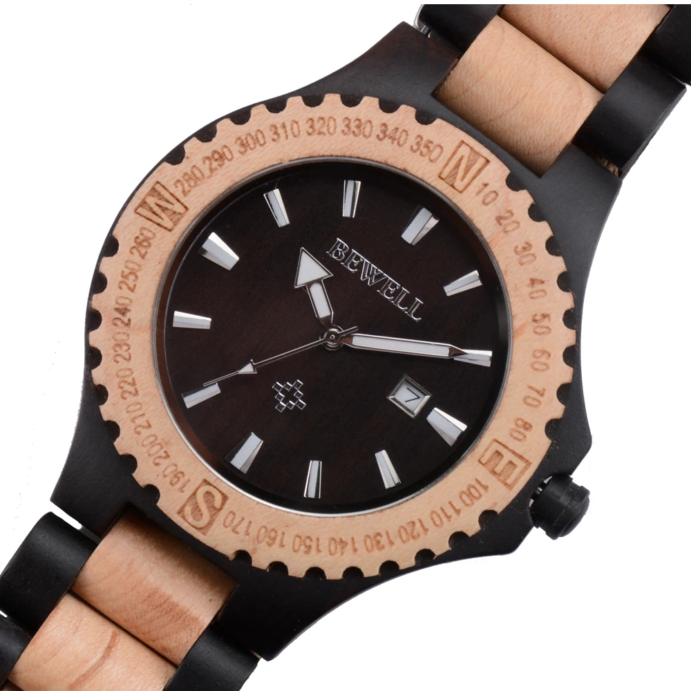BEWELL WOODEN WATCH