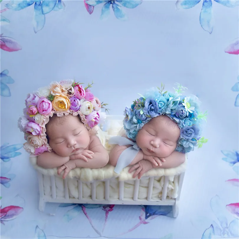 Винтажная шляпка с цветком для новорожденных, Цветочная шляпа для маленьких девочек, реквизит для фотосессии, шляпа с цветком для новорожденных, реквизит для фотосессии
