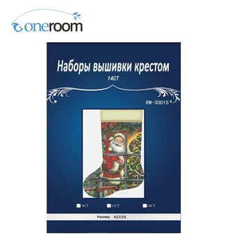 

Oneroom Christmas MAN Sock Dimensions painting home Decor counted white canvas Cross Stitch kits14ct needlework Set DIY 3th