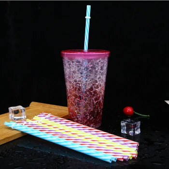 

10PCS Colorful Reusable Hard Plastic Stripe Drinking Straws Bar Beer Juice Wedding Birthday Party Decoration Bar Accessories