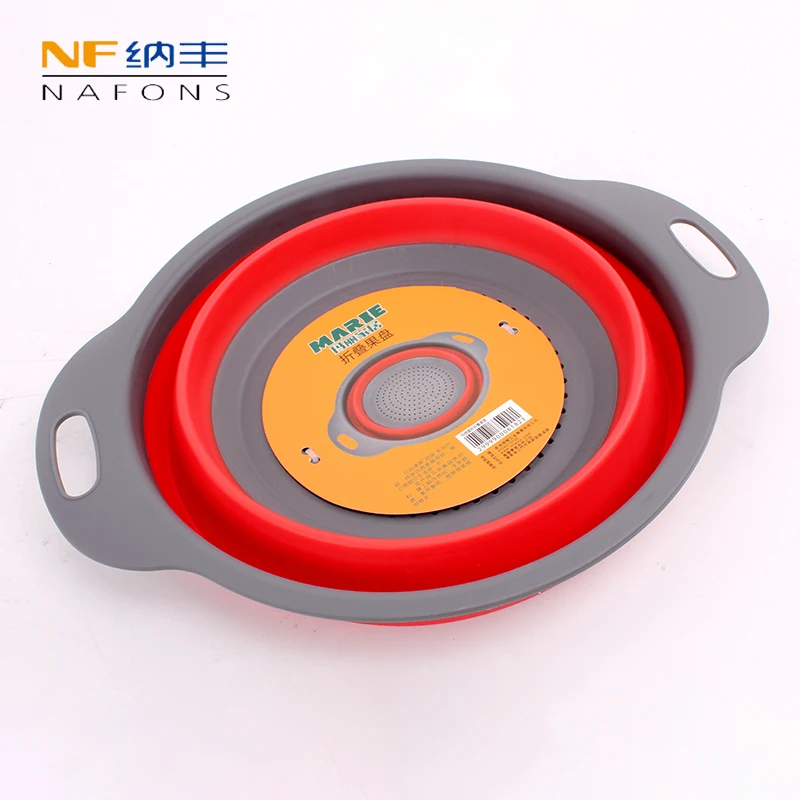 

Foldable PP with TRP Colander Creative Drain Basket Eco-Friendly Food Fruits Vegetable Wash Basket Home Kitchen Supplies