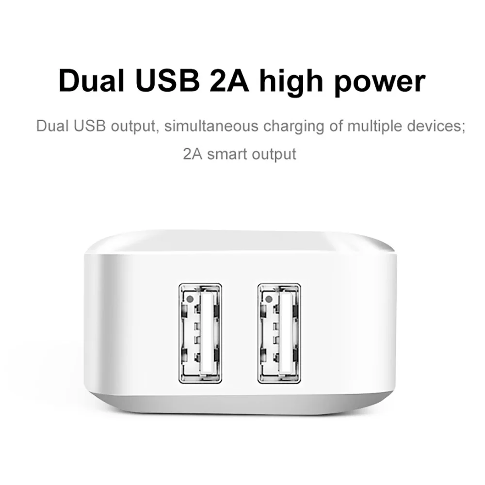 DCAE 5V 2A Dual USB зарядное устройство для путешествий настенное зарядное устройство для мобильного телефона зарядное устройство адаптер EU US для iPhone X 8 Plus 7 6s Xiaomi samsung S8 S9