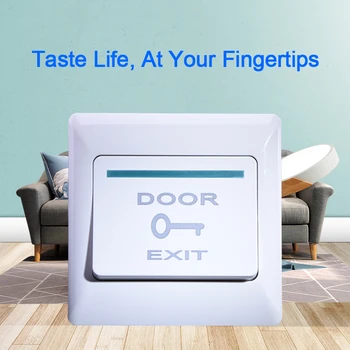 Eseye Door Access Control System EXIT button Access Control Home Security Protection NO COM Release Push Switch Exit Button ir no touch door exit for access control system